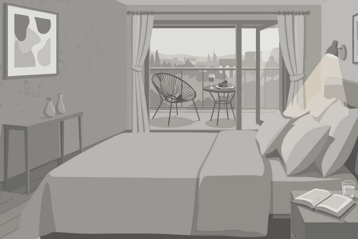 Two-Bedroom Family Room with Corniche View